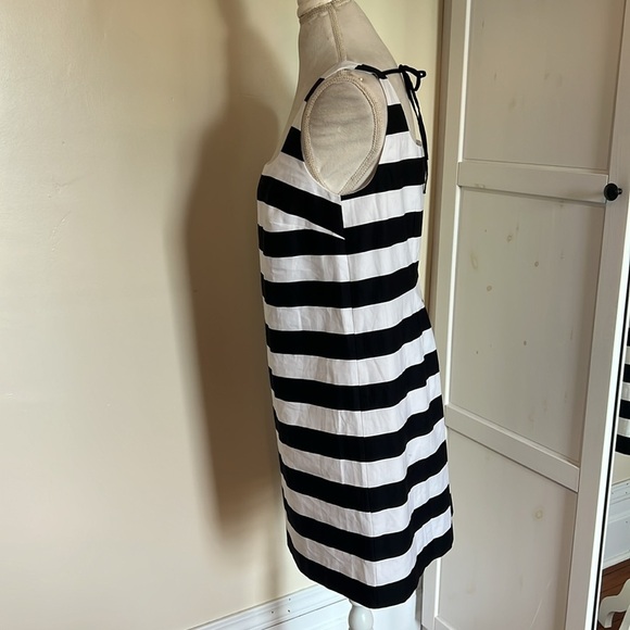 Ann Taylor Chic and Classic Black and White Striped Sheath Dress - Size 6 - Picture 5 of 11